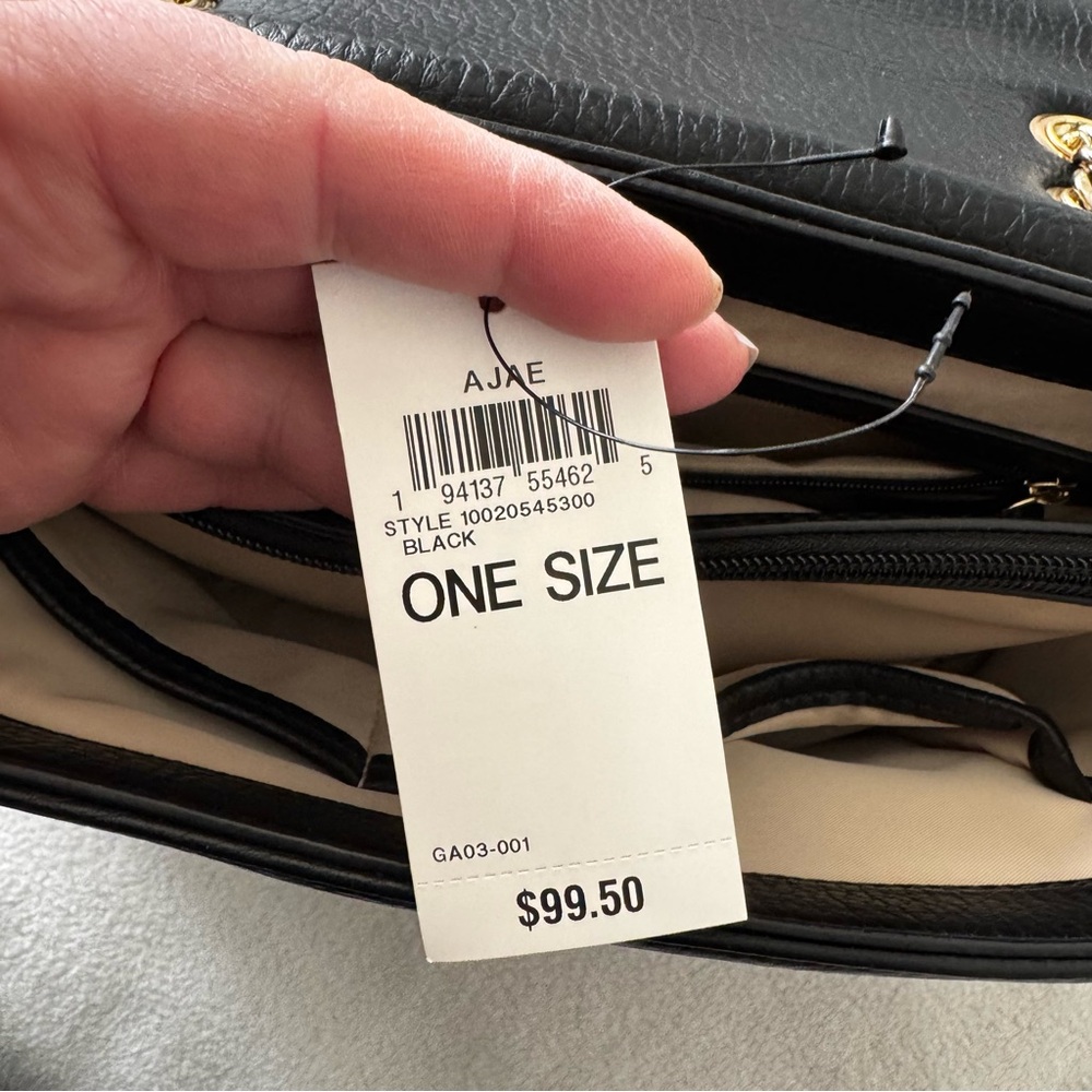 NEW! INC INTERNATIONAL CONCEPTS Black Ajae Flap Sculpt Shoulder Bag NWT! - Picture 12 of 14